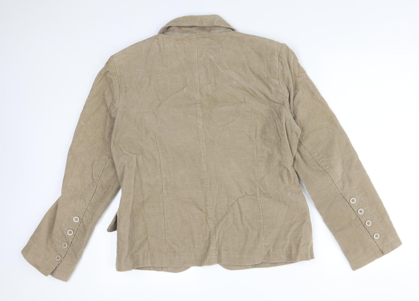THE STOCK SHOP Womens Brown  Cotton Jacket Suit Jacket Size 14