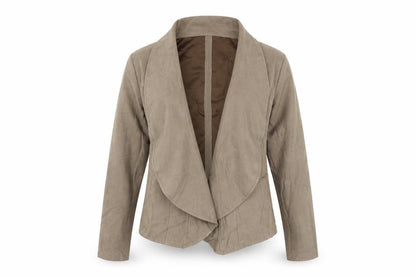 Front view of VIVANCE women’s brown jacket, size UK 12