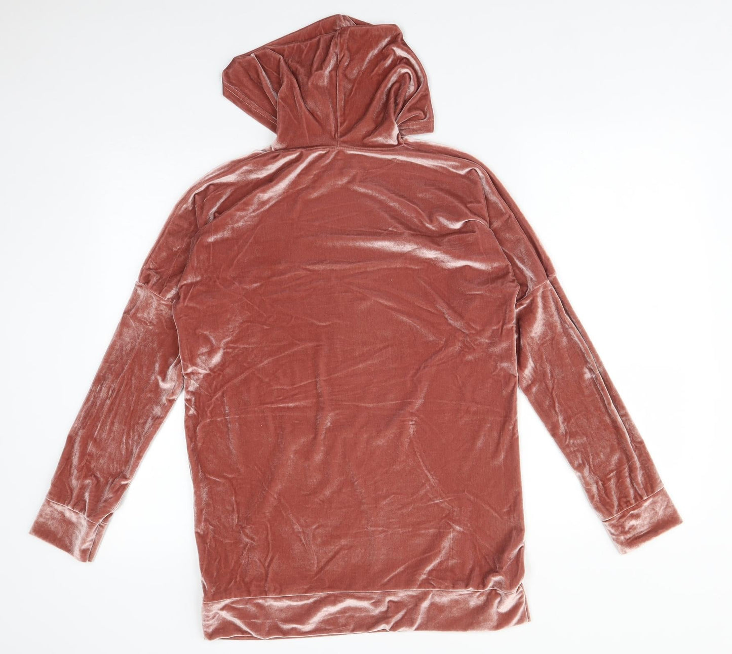Preworn Womens Pink  Polyester Pullover Hoodie Size L