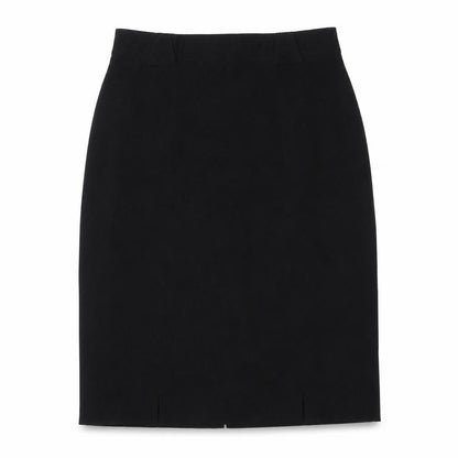 Front view of CEBOLAND women’s black straight & pencil skirt, size UK 12