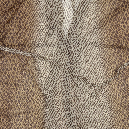 F&F Womens Brown Animal Print Polyester Basic Blouse Size M V-Neck