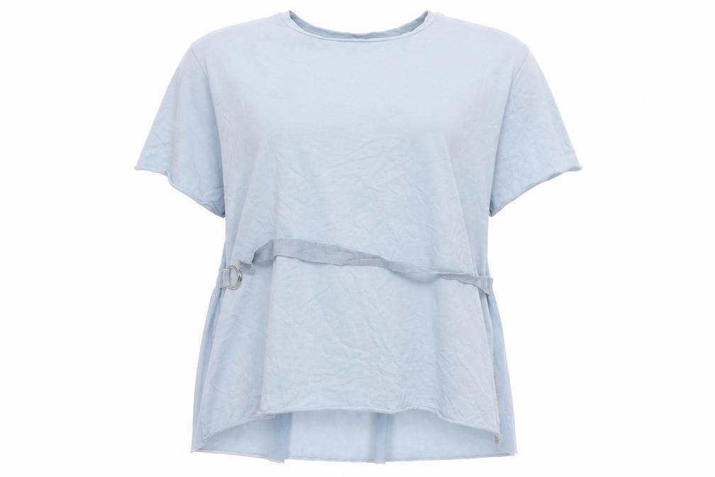 Womens UK Size 10 Topshop Blue Basic T-Shirt