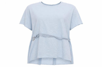 Womens UK Size 10 Topshop Blue Basic T-Shirt