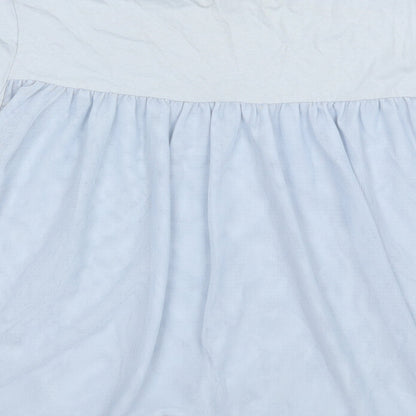 Womens UK Size 10 Topshop Blue Basic T-Shirt