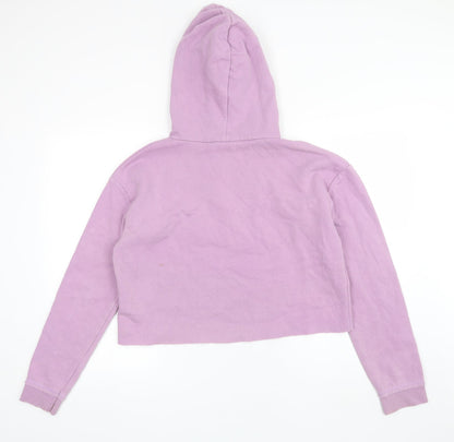 Atmosphere Womens Purple  Cotton Pullover Hoodie Size 10   - Cropped