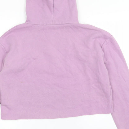 Atmosphere Womens Purple  Cotton Pullover Hoodie Size 10   - Cropped