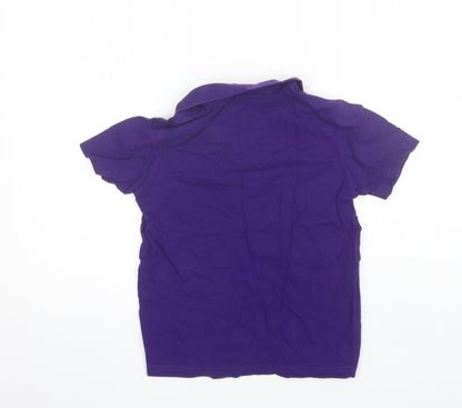 Georgeq Boys Purple  Cotton Basic Polo Size 9-10 Years Collared