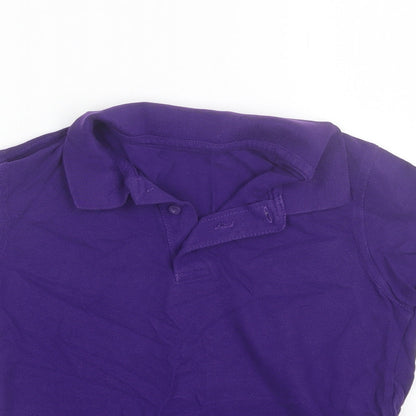 Georgeq Boys Purple  Cotton Basic Polo Size 9-10 Years Collared