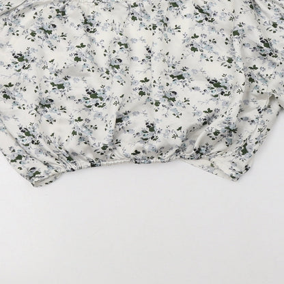 Womens UK Size 4 PRETTYLITTLETHING White Cropped Blouse