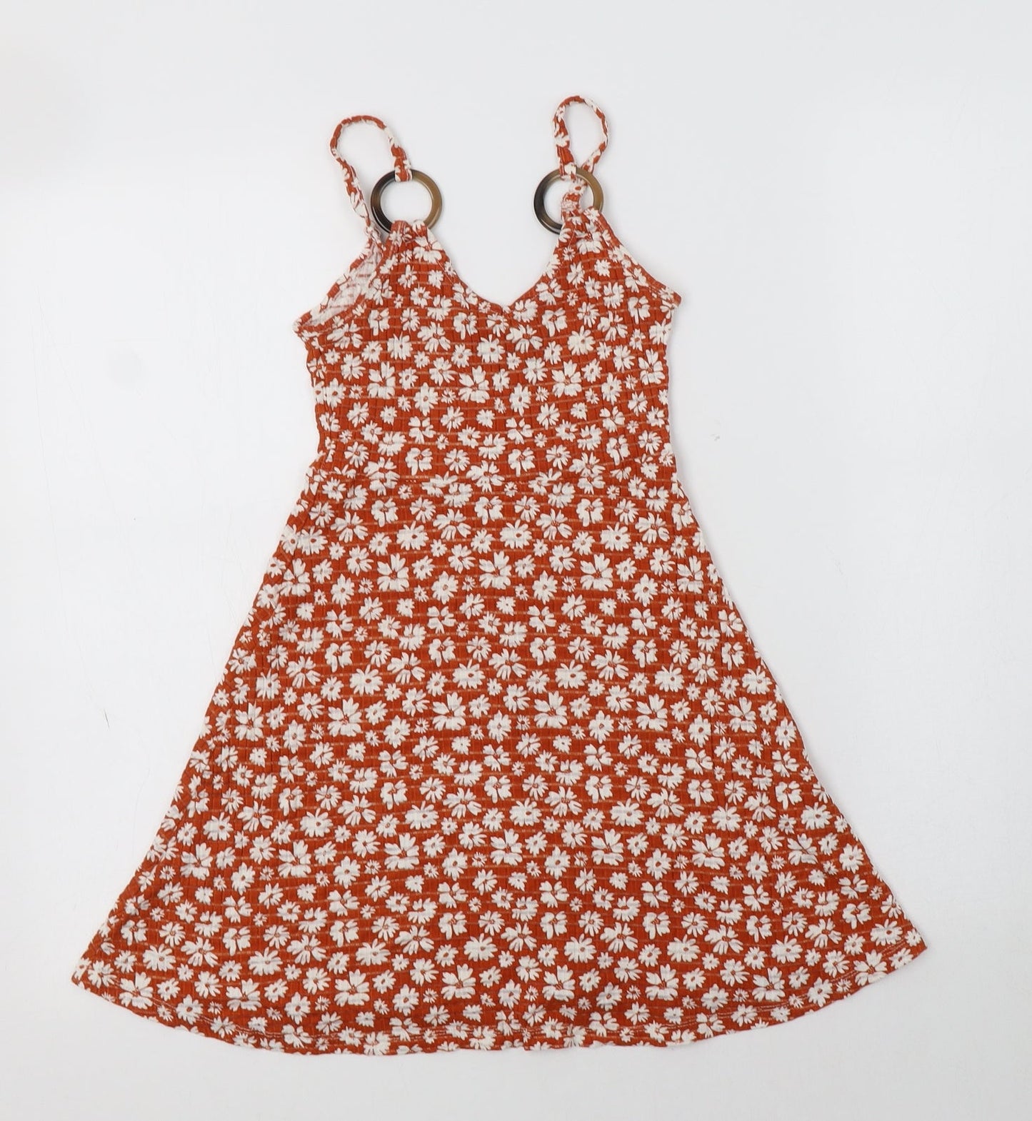 Womens UK Size 4 Topshop Brown Tunic Tank