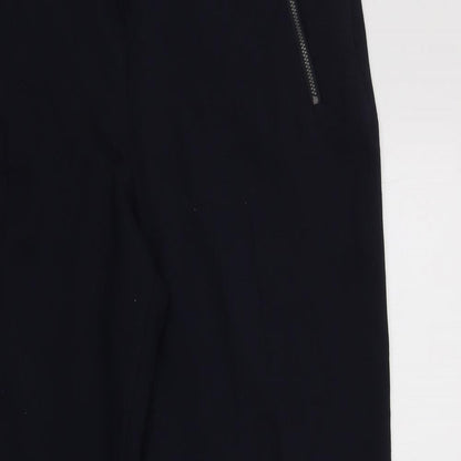Womens UK Size 14 M&S Regular Fit Dress Pants Blue Trousers