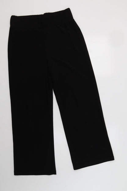 Layman Womens Black  Polyester Dress Pants Trousers Size 14 L30 in Regular