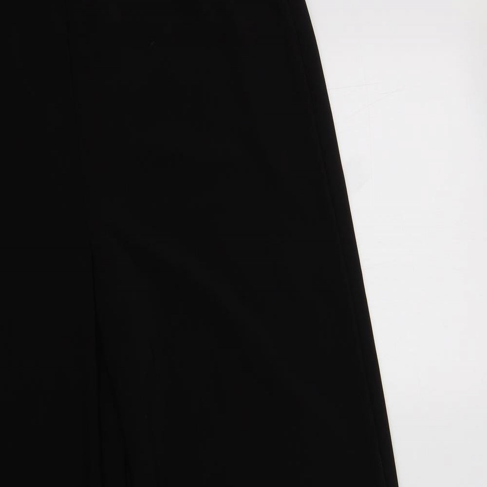 Layman Womens Black  Polyester Dress Pants Trousers Size 14 L30 in Regular