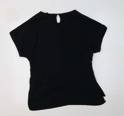 Womens UK Size 10 New Look Black Basic Blouse