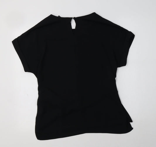 Womens UK Size 10 New Look Black Basic Blouse