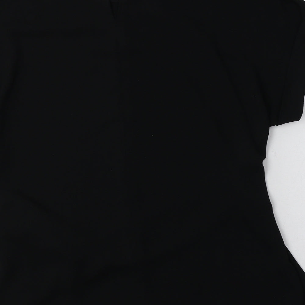 Womens UK Size 10 New Look Black Basic Blouse