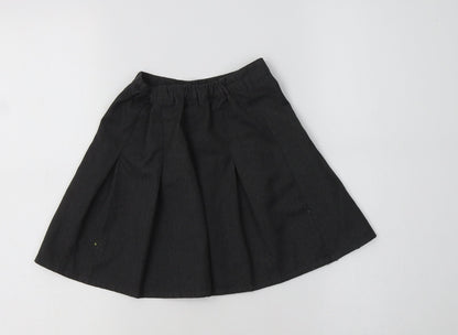 George Girls Grey  Polyester Pleated Skirt Size 4-5 Years  Regular  - School Wear