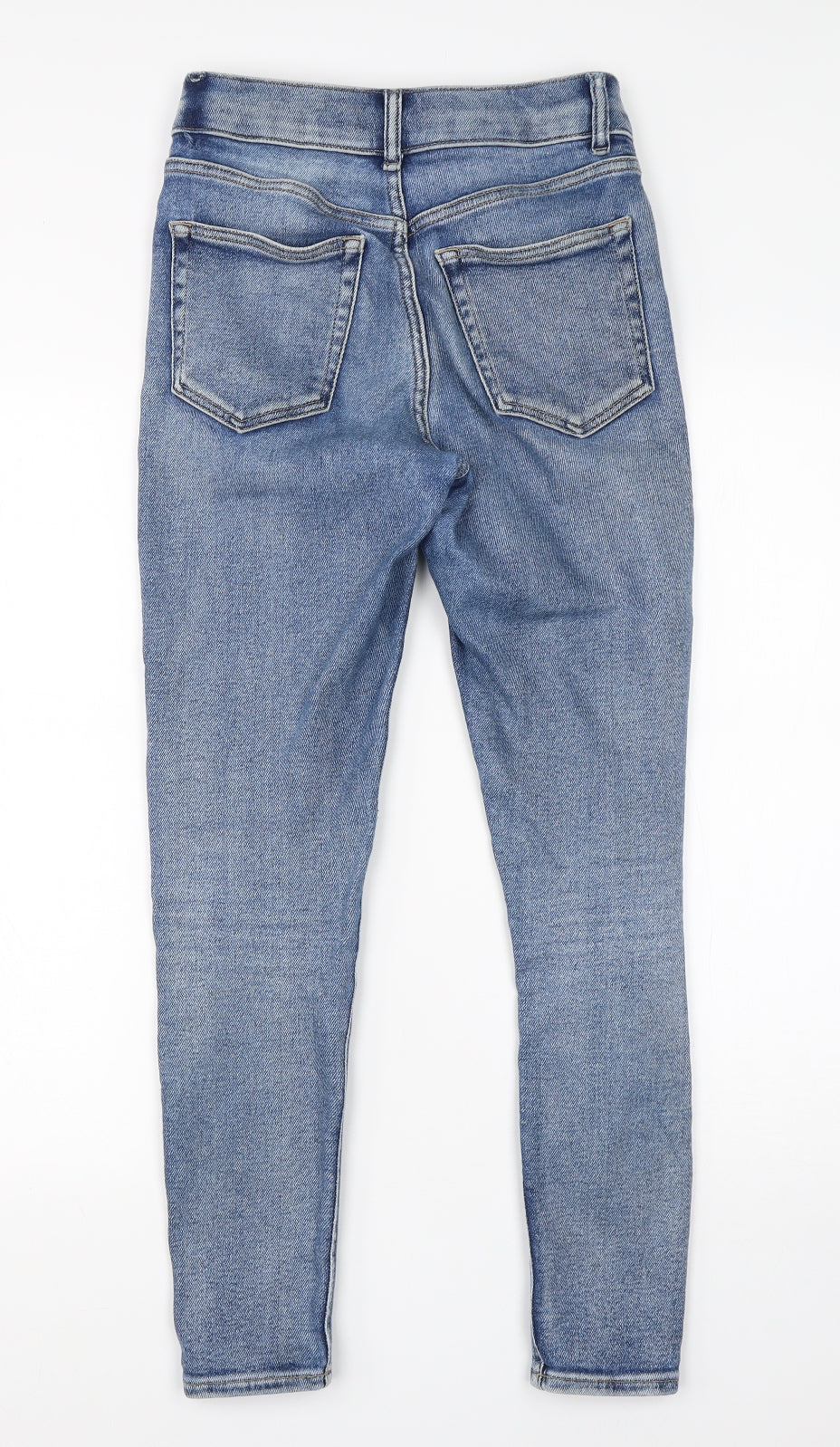 Topshop Womens Blue  Cotton Skinny Jeans Size 26 L26 in Regular