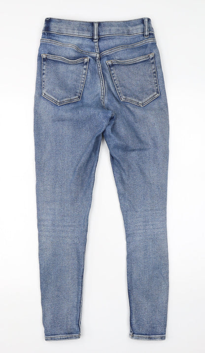 Topshop Womens Blue  Cotton Skinny Jeans Size 26 L26 in Regular