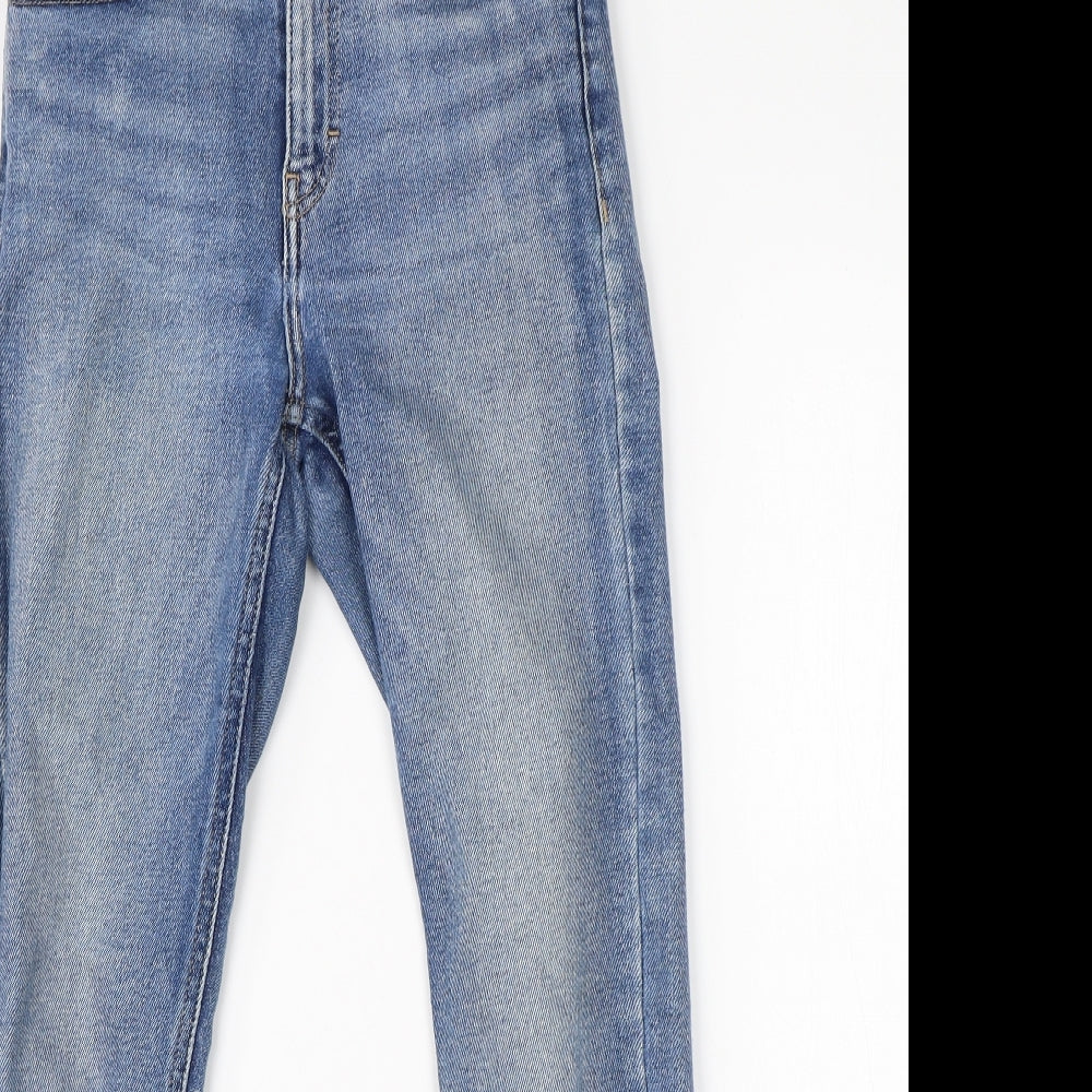 Topshop Womens Blue  Cotton Skinny Jeans Size 26 L26 in Regular