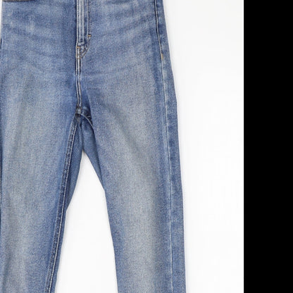 Topshop Womens Blue  Cotton Skinny Jeans Size 26 L26 in Regular