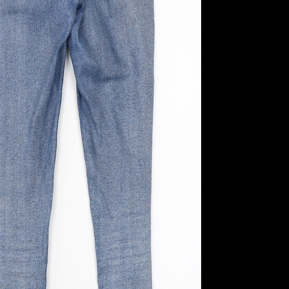 Topshop Womens Blue  Cotton Skinny Jeans Size 26 L26 in Regular