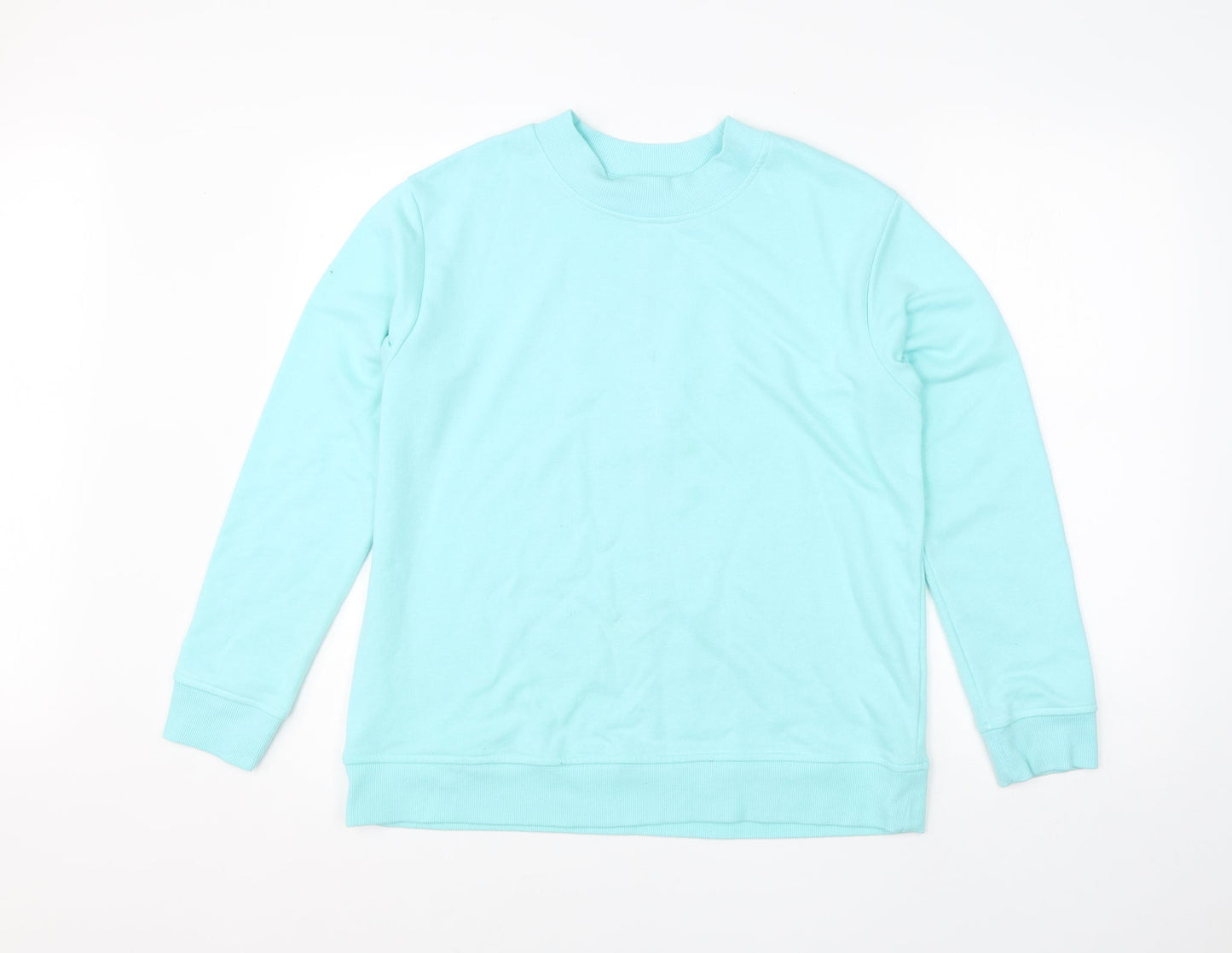 George Womens Blue Round Neck  Cotton Pullover Jumper Size 12