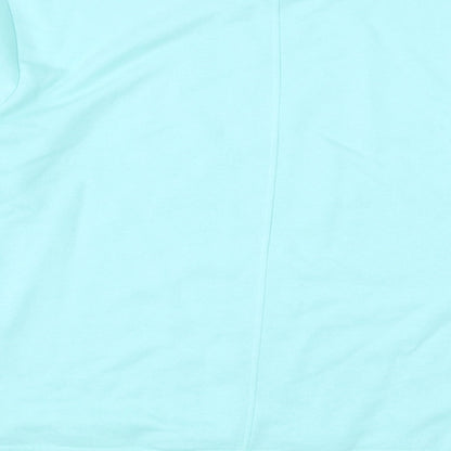 George Womens Blue Round Neck  Cotton Pullover Jumper Size 12