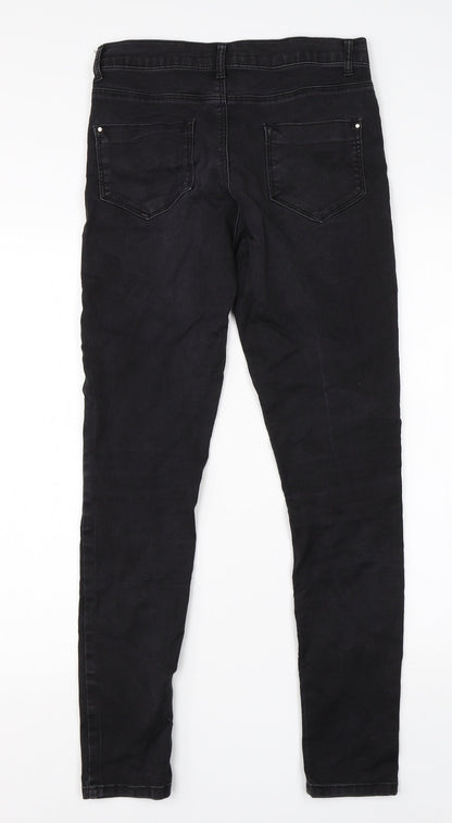 Dorothy Perkins Womens Black  Cotton Skinny Jeans Size 6 L28 in Regular