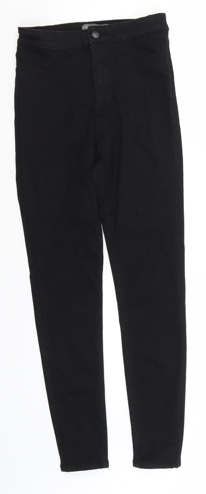 Denim & Co. Womens Black  Cotton Straight Jeans Size 10 L26 in Regular