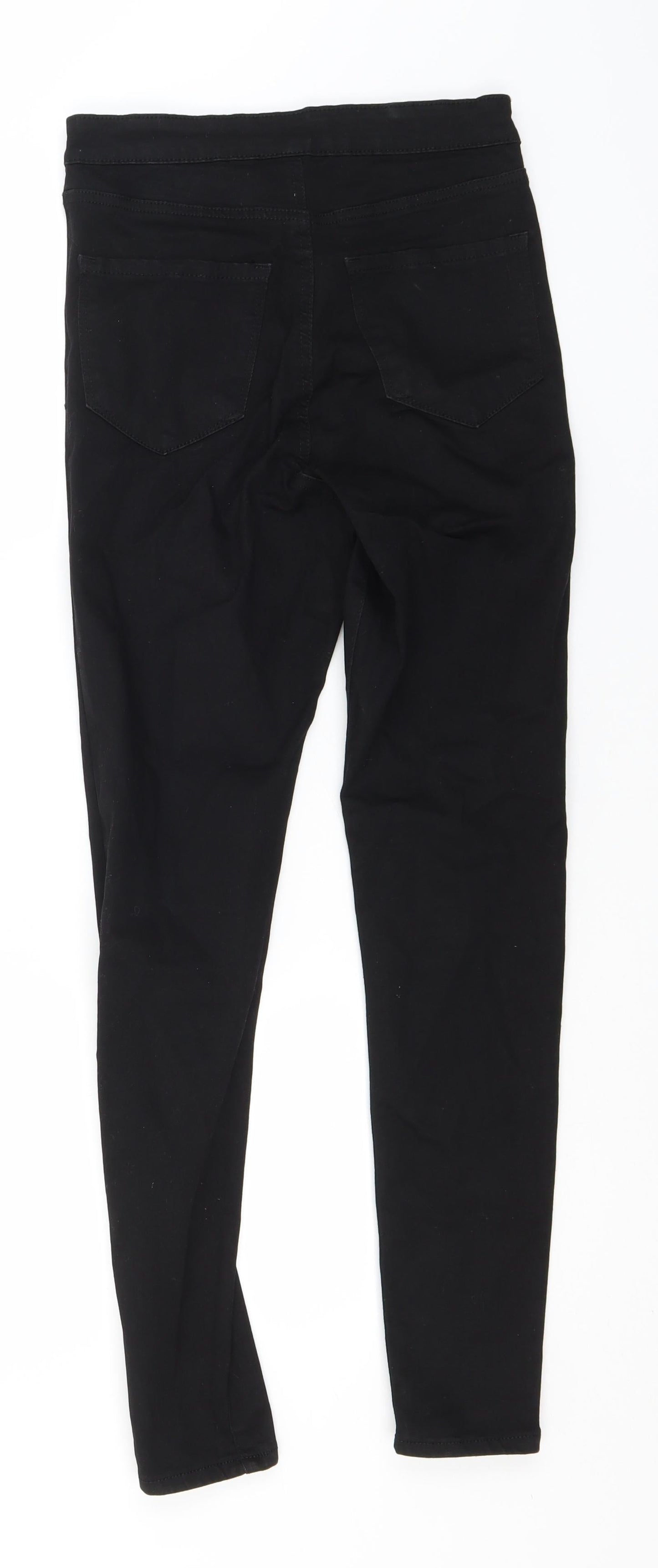 Denim & Co. Womens Black  Cotton Straight Jeans Size 10 L26 in Regular