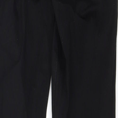 Denim & Co. Womens Black  Cotton Straight Jeans Size 10 L26 in Regular