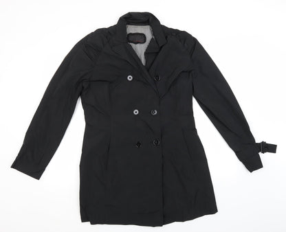 Womens UK Size  Preworn Black Overcoat