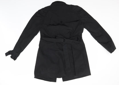 Womens UK Size  Preworn Black Overcoat