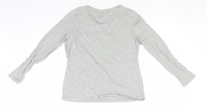 ESMARA Womens Grey  Cotton Basic T-Shirt Size 10 Round Neck