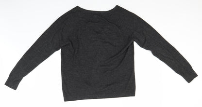 Womens UK Size 14 Atmosphere Grey Cardigan Jumper