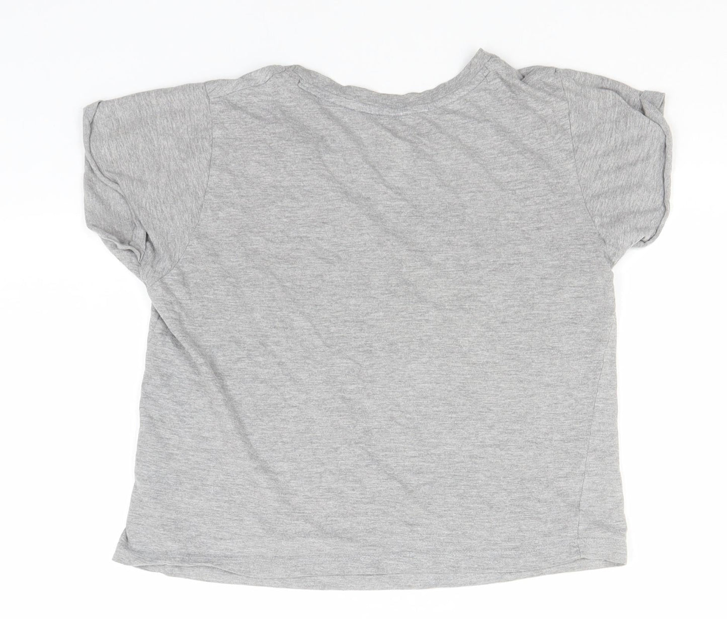 Womens UK Size 6 Disney Grey Basic T-Shirt