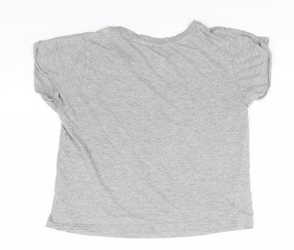 Womens UK Size 6 Disney Grey Basic T-Shirt