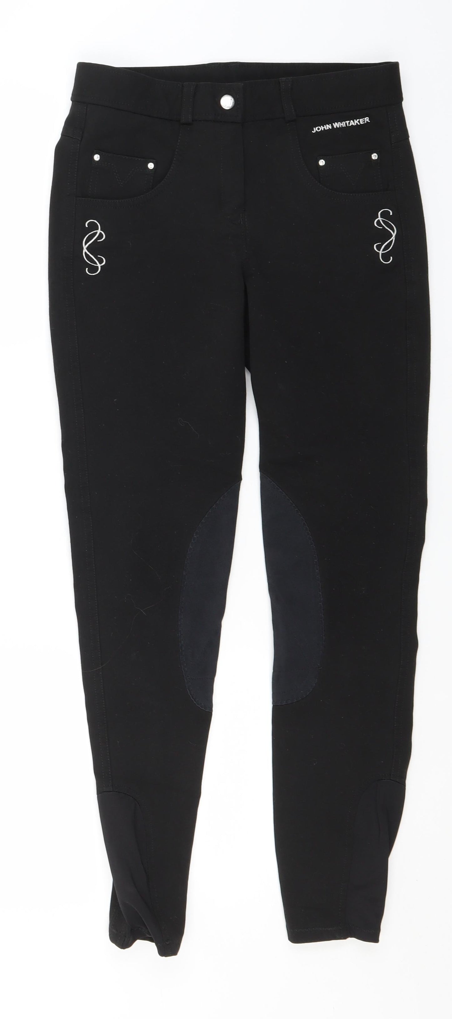 Womens UK Size 28 in Preworn Regular Fit Straight Black Jeans
