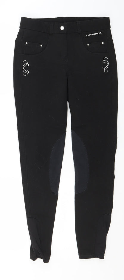 Womens UK Size 28 in Preworn Regular Fit Straight Black Jeans