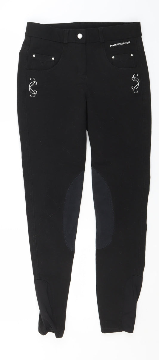 Womens UK Size 28 in Preworn Regular Fit Straight Black Jeans
