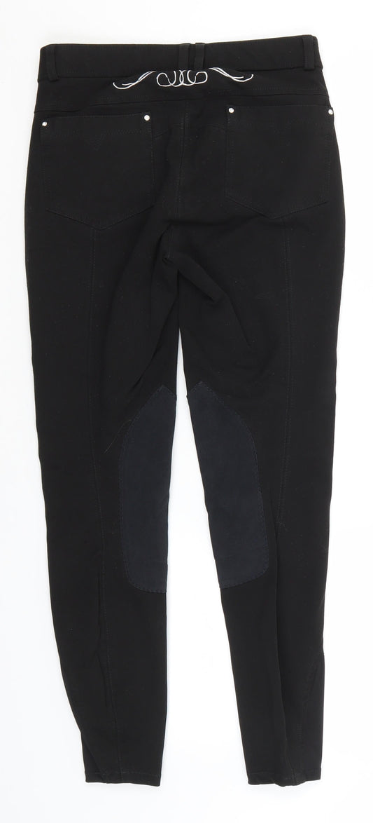 Womens UK Size 28 in Preworn Regular Fit Straight Black Jeans