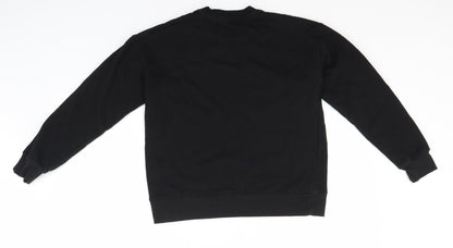 Primark Womens Black Round Neck  Cotton Pullover Jumper Size 4