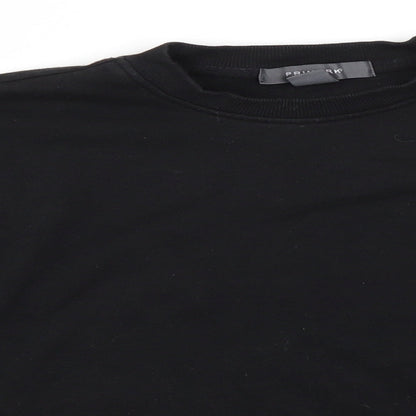 Primark Womens Black Round Neck  Cotton Pullover Jumper Size 4