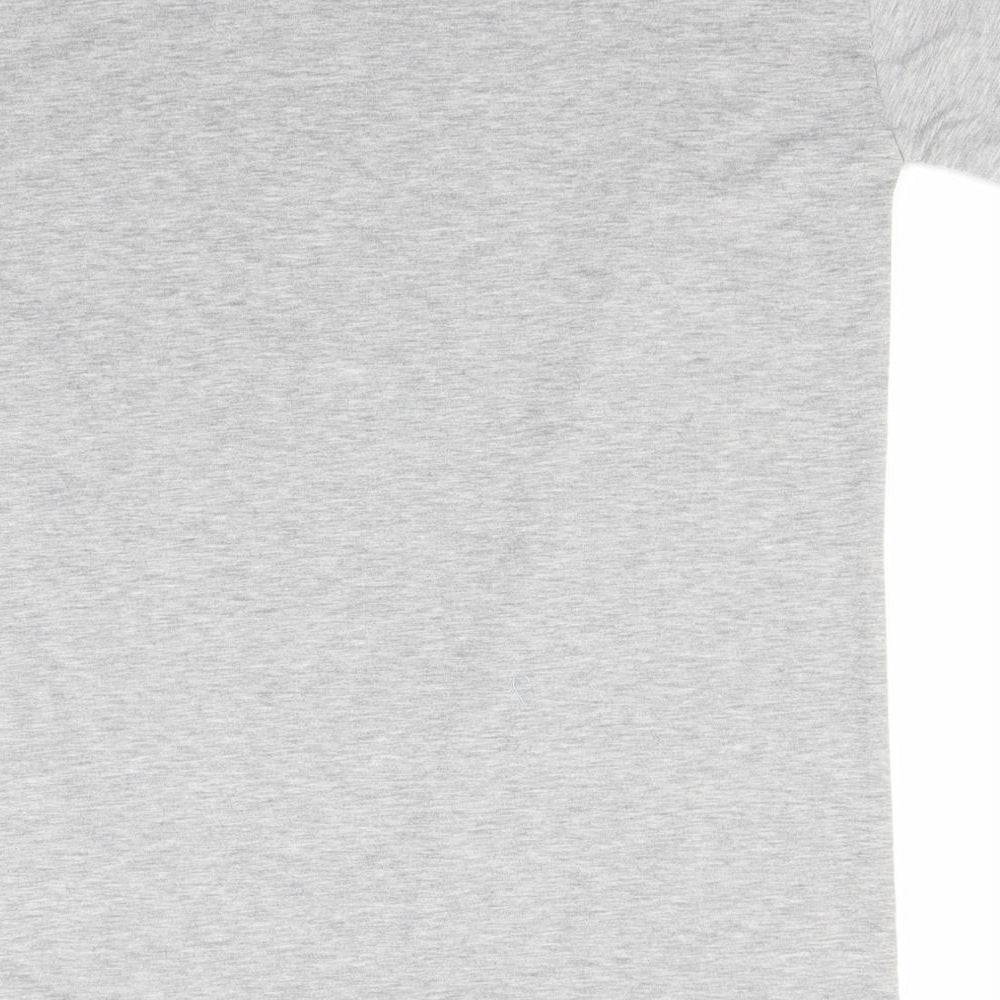 Boohoo Womens Grey  Polyester Basic T-Shirt Size 12 Round Neck