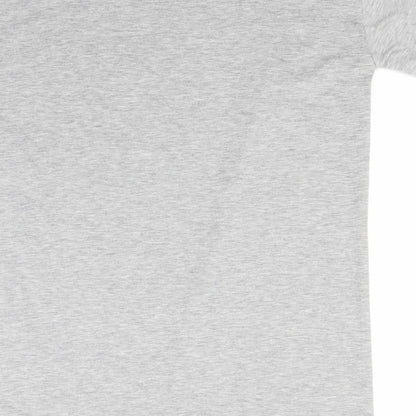 Boohoo Womens Grey  Polyester Basic T-Shirt Size 12 Round Neck