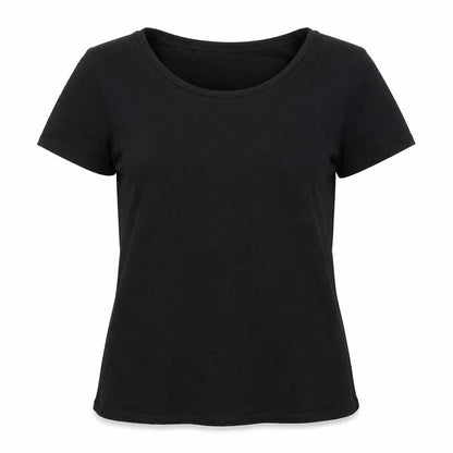 Womens UK Size M Preworn Black Basic T-Shirt