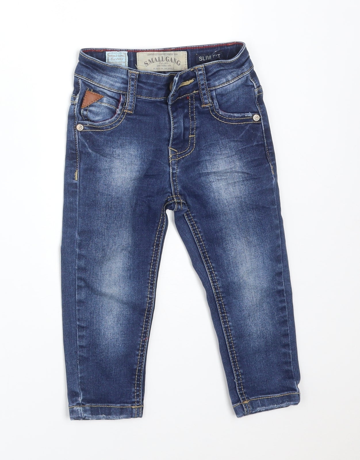 SMALL GANG Boys Blue  Cotton  Jeans Size 18 Months