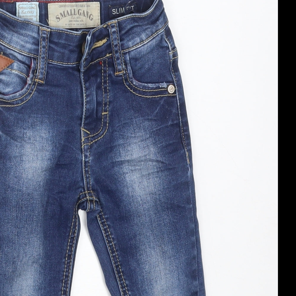 SMALL GANG Boys Blue  Cotton  Jeans Size 18 Months