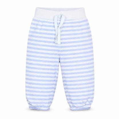 Front view of Matalan Baby Multicoloured Striped Cotton Jogger Trousers, size 6-9, Months